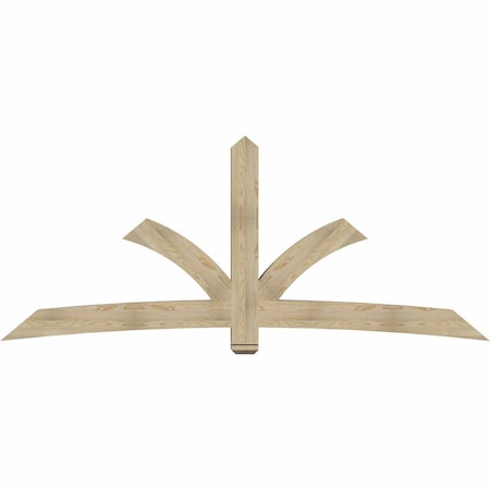Ekena Millwork Davenport Rough Sawn Timber Gable Bracket, Douglas Fir, 108"W x 45"H x 6"D x 6"F, 10/12 Pitch GBW108X45X0606DAV00RDF